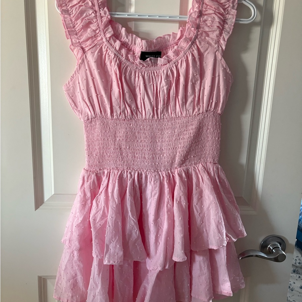Pink Ruffled Romper- White Fox